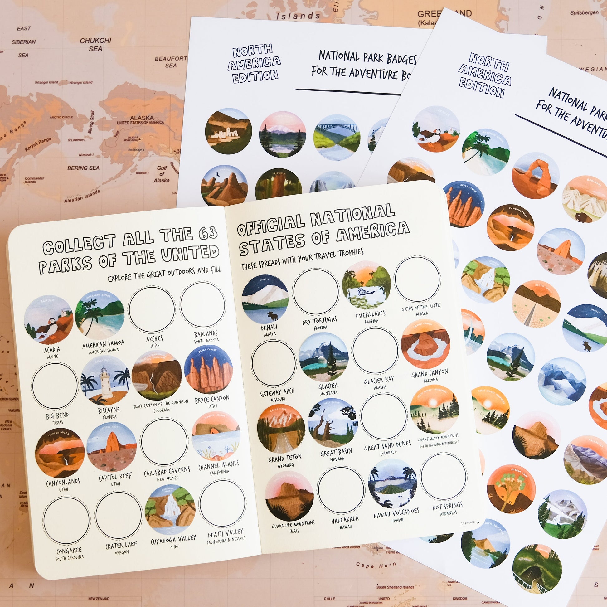 Printable National Park Badges (Digital Download) - The Adventure Book