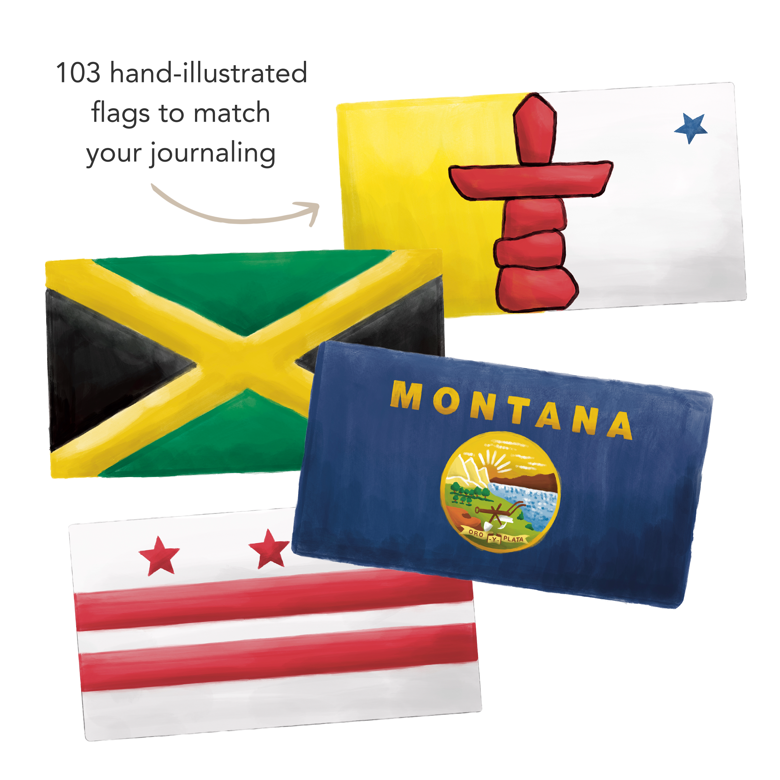 Printable North America Flags Set (Digital Download)