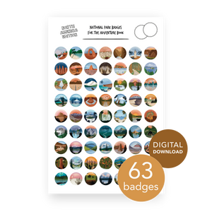 Printable National Park Badges (Digital Download)