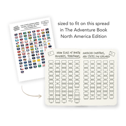 Printable North America Flags Set (Digital Download) - The Adventure Book