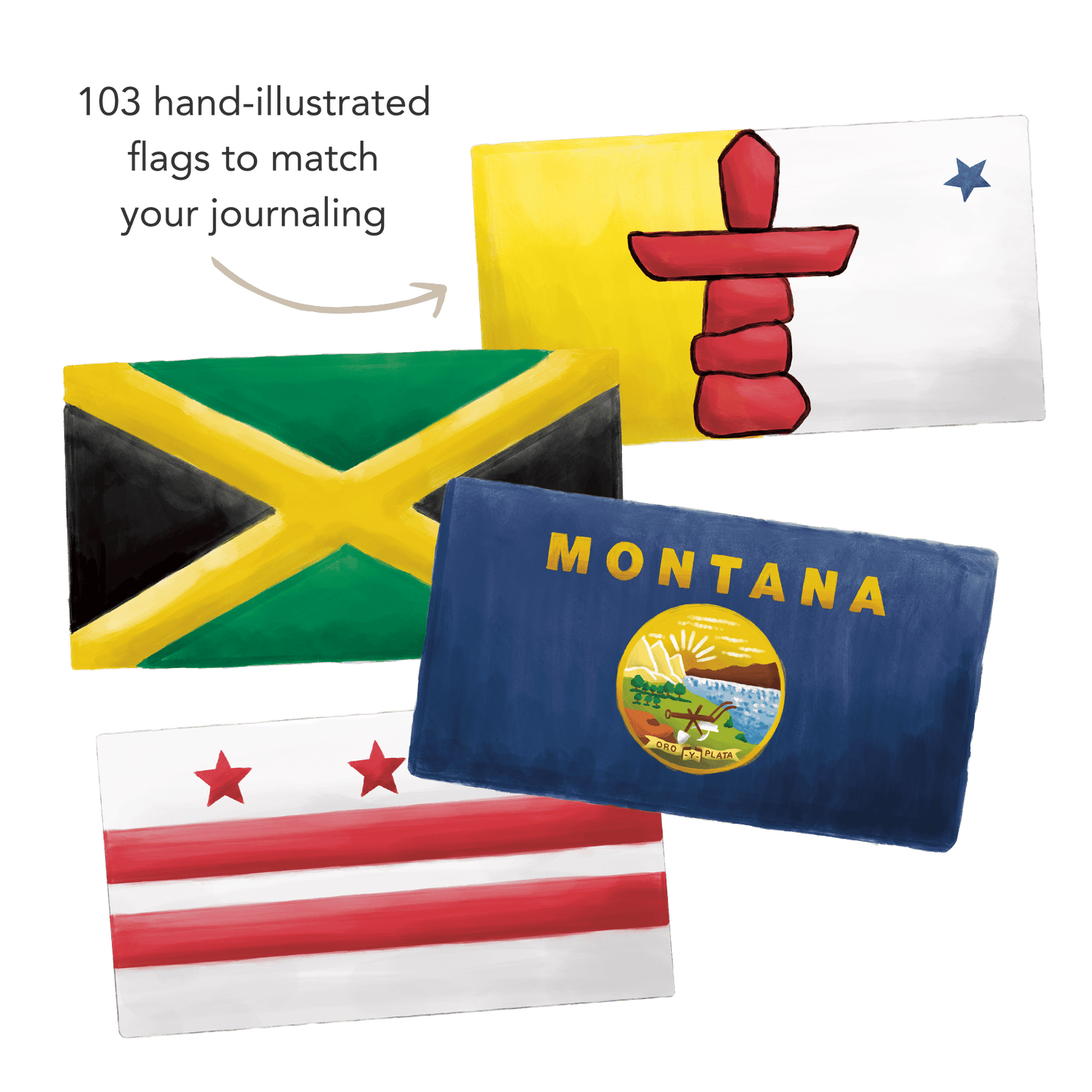 Printable North America Flags Set (Digital Download) - The Adventure Book