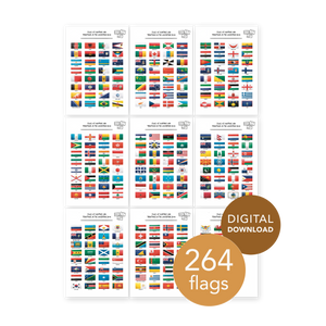 Printable Flags Set (Digital Download)