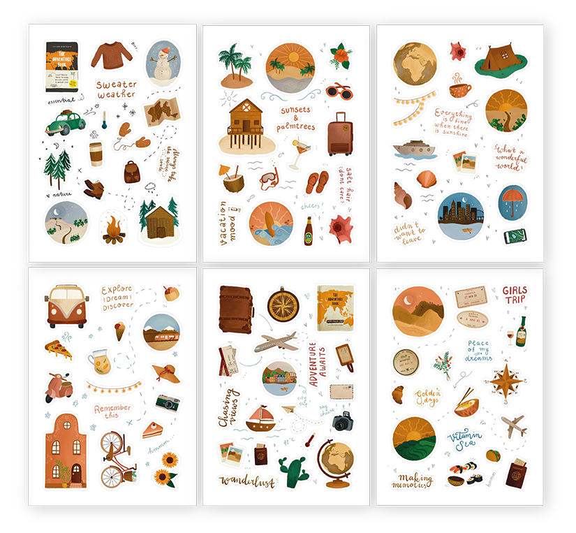 Travel Sticker Set – The Adventure Book