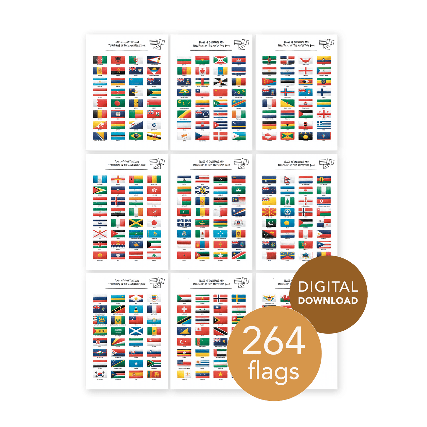 Printable Flags Set (Digital Download) - The Adventure Book
