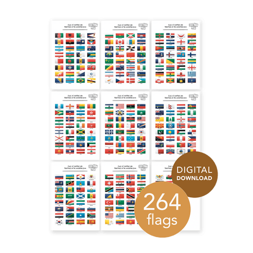 Printable Flags Set (Digital Download) – The Adventure Book